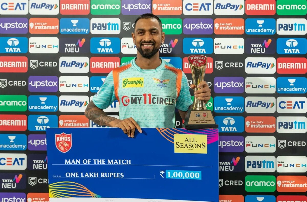 IPL 2022, LSG vs PBKS: मैन ऑफ द मैच क्रुनाल पांडया ने मुंबई इंडियंस के इस सदस्य को दिया अपनी सफलता का श्रेय