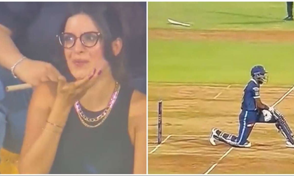 IPL 2022: हार्दिक पांडया के हाथ से छूटा बल्ला तो स्टैंड में बैठी उनकी पत्नी भी रह गईं दंग, पूछा ' यह क्या हुआ'