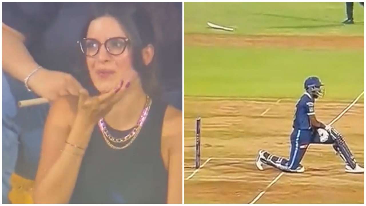 IPL 2022: हार्दिक पांडया के हाथ से छूटा बल्ला तो स्टैंड में बैठी उनकी पत्नी भी रह गईं दंग, पूछा ' यह क्या हुआ'  