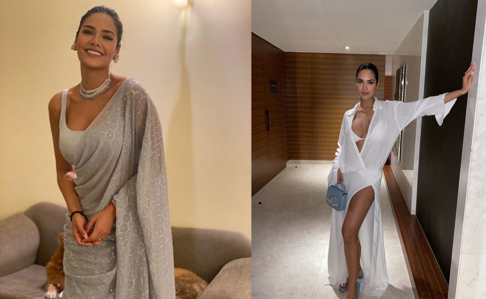 बोल्ड एक्ट्रेस Esha Gupta ने दिखाया देसी लुक, खूबसूरत साड़ी पहन चुराया फैंस का दिल