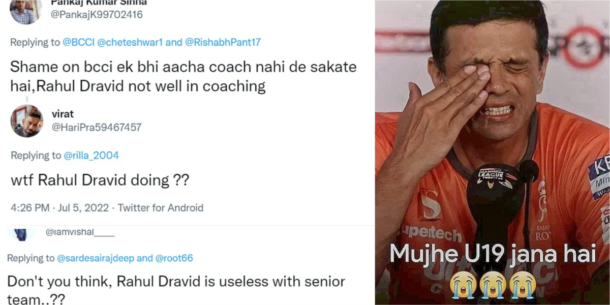 IND vs ENG: इंग्लैंड के ख़िलाफ़ जीती हुई बाज़ी हारने पर हेड कोच राहुल द्रविड़ हो रहे ट्रॉल, मीम्स के ज़रिये फैंस निकाल रहे भड़ास