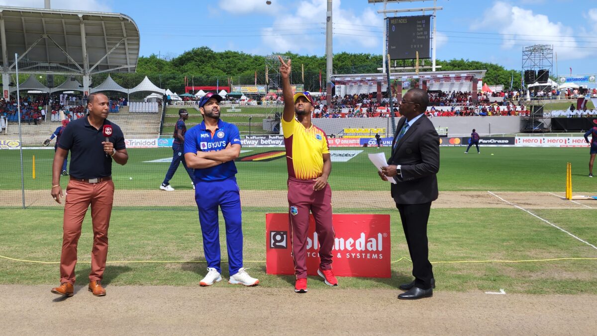 IND vs WI: वेस्टइंडीज ने भारत के खिलाफ पहले टी20 में जीता टॉस! पहले गेंदबाज़ी का फैसला, जानिए रोहित शर्मा की टीम में किसे मिला है मौका