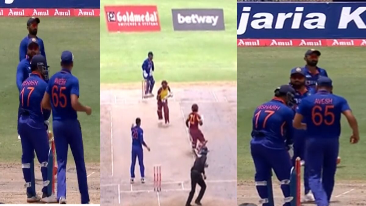 VIDEO: वेस्टइंडीज के खिलाफ ऋषभ पंत ने LIVE मैच में की ऐसी बचकानी हरक़त, दौड़ कर आये कप्तान रोहित ने सबके सामने लगा दी क्लास