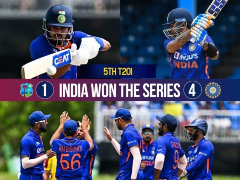 IND vs WI: भारतीय स्पिन तिकड़ी के आगे वेस्टइंडीज हुई ढ़ेर! भारत ने 88 रनों से जीता मैच, वनडे के बाद टी20 सीरीज पर 4-1 से किया कब्जा