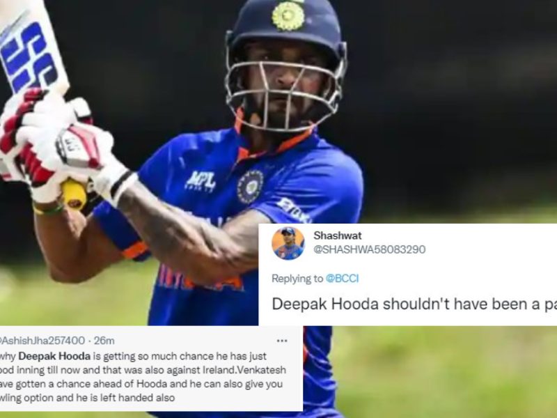 IND vs ZIM: दीपक हुड्डा के लगातार फ़्लॉप प्रदर्शन को फैंस ने लिया आड़े हाथों, उठने लगी एशिया कप 2022 से बाहर करने की मांग