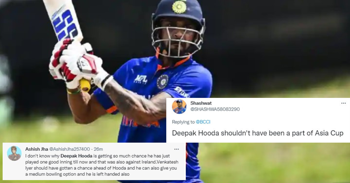 IND vs ZIM: दीपक हुड्डा के लगातार फ़्लॉप प्रदर्शन को फैंस ने लिया आड़े हाथों, उठने लगी एशिया कप 2022 से बाहर करने की मांग