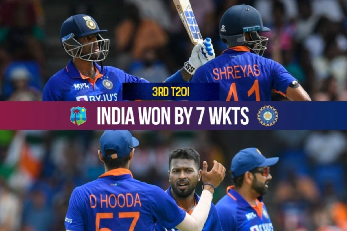 IND vs WI: भारत ने वेस्टइंडीज को तीसरे टी20 में 7 विकेट से दी करारी मात, सूर्यकुमार की चमक के आगे विंडीज़ गेंदबाज़ो का निकला दम