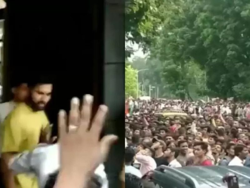 रोहित शर्मा की एक झलक देखने के लिए बेकाबू हुए फैंस, होटल के बाहर लग गया जमावड़ा, वायरल हुआ वीडियो
