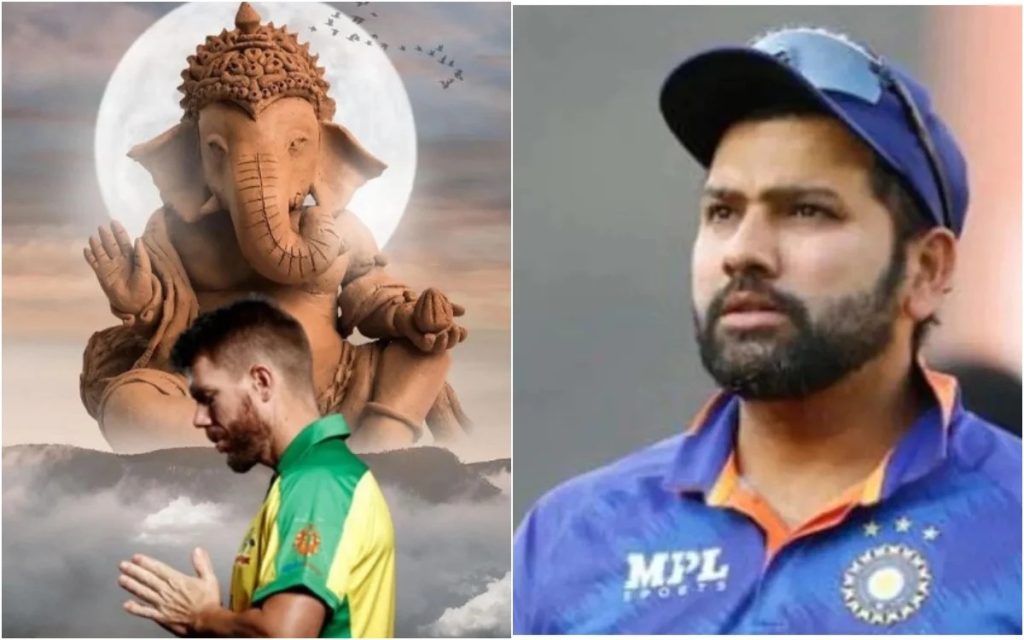 David Warner ने गणेश चतुर्थी पर शेयर कर दिया ऐसा पोस्ट, Rohit Sharma के लिए बन गया सिरदर्द, लोगों ने लगाई भारतीय कप्तान को फटकार
