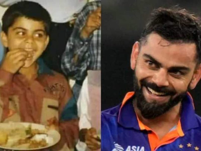 हाथ में खाने की प्लेट लिए हुए Virat Kohli ने शेयर कर दी बचपन की तस्वीर, कैप्शन ने चुरा लिया सभी का दिल