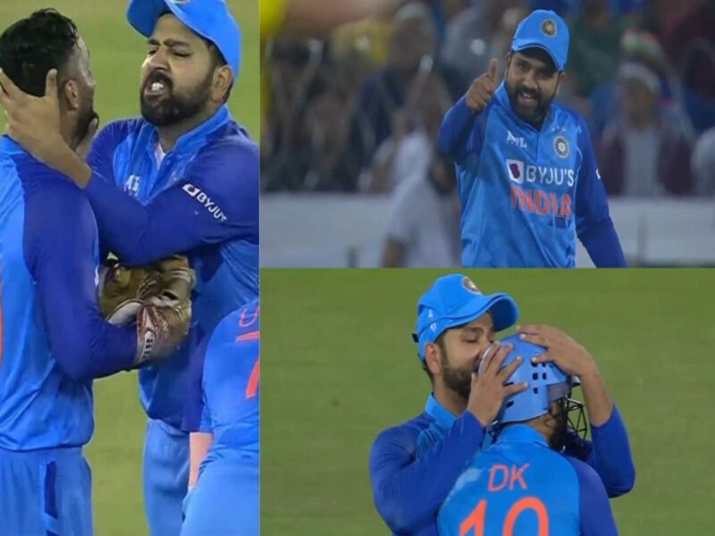 IND vs AUS: पहले टी20 में पकड़ी गर्दन, दूसरे में बांहे खोलकर गले लगाया, तीसरे में प्यार से दी चुम्मी, रोहित-DK की ब्रोमस का VIDEO हो रहा वायरल