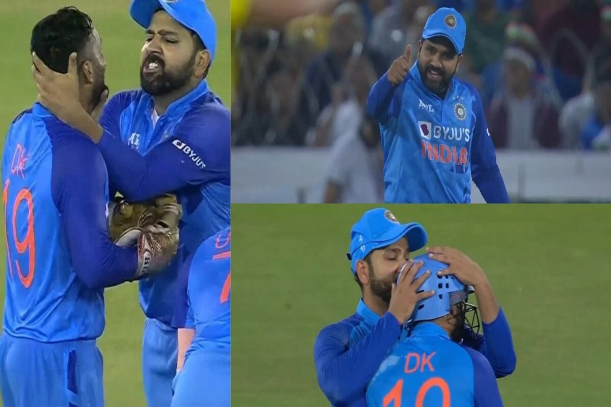 IND vs AUS: पहले टी20 में पकड़ी गर्दन, दूसरे में बांहे खोलकर गले लगाया, तीसरे में प्यार से दी चुम्मी, रोहित-DK की ब्रोमस का VIDEO हो रहा वायरल