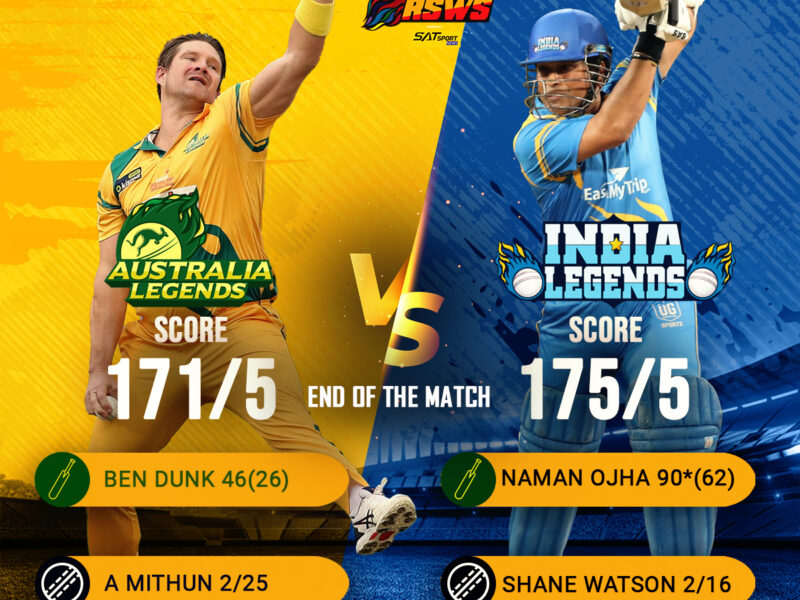 RSWS 2022 IND-L vs AUS-L: इरफान पठान के लगातार 4 छक्कों से फाइनल में पहुंची इंडिया लेजेंड्स, सेमीफाइनल में ऑस्ट्रेलिया को 5 विकेट से हराया