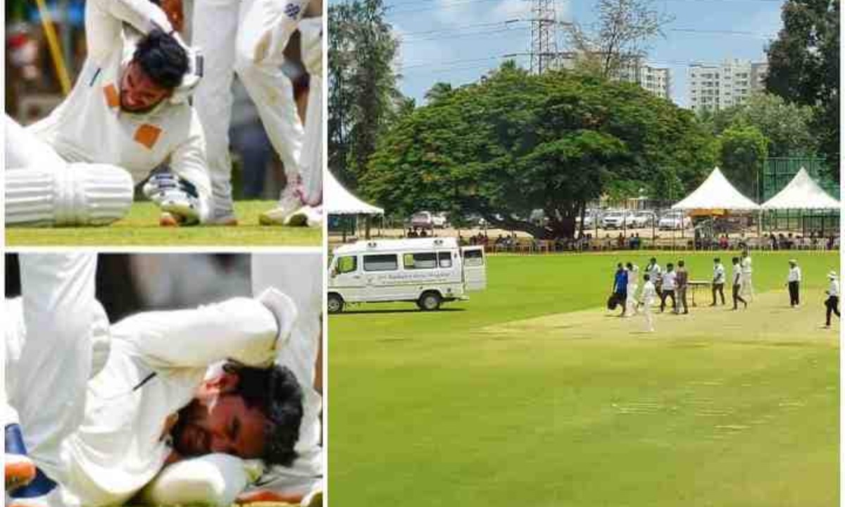 वेंकटेश अय्यर को गेंदबाज ने इतनी जोर से मारा गेंद की सीधी लगी गर्दन पर, बुलानी पड़ गई एंबुलेंस दर्द से कहराते हुए बाहर निकला खिलाड़ी