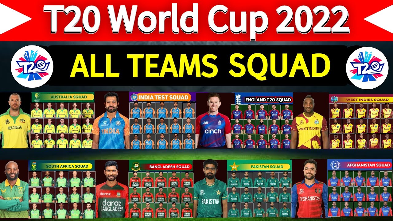 T20 World Cup 2022 All Team Squad: ऑस्ट्रेलिया में होने वाले टी20 वर्ल्डकप 2022 के लिए सभी टीमों का हुआ ऐलान, यहां देखें पूरी लिस्ट