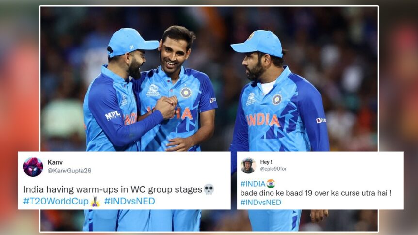 IND vs NED: "बड़े दिनों पर 19वें ओवर का सदमा गया हैं"- भारतीय गेंदबाजों ने नीदरलैंड्स की हवाईयां उड़ाकर 56 रनों से जीता मैच, फैंस का बन गया दिन