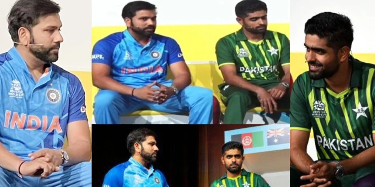 टी20 वर्ल्ड कप के मेगा प्रेस कॉन्फ्रेंस में रोहित-बाबर ने खोला राज़, बताया खिलाड़ी एक दूसरे से मिलते है तो किस बारे में होती है बात
