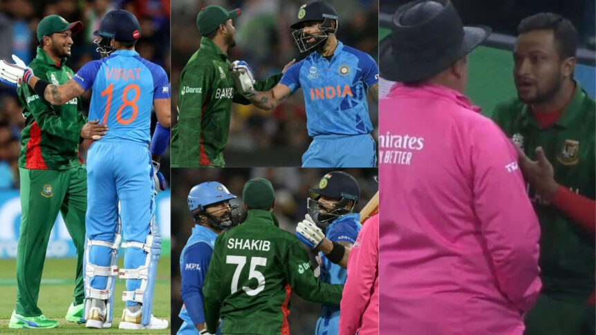 IND vs BAN : LIVE मैच में शाकिब चले थे अंपायर से भिड़ने! किंग कोहली के बीच में पड़ते ही बांग्लादेशी कप्तान की हुई सिट्टीपिट्टी गुल, वायरल हुआ VIDEO