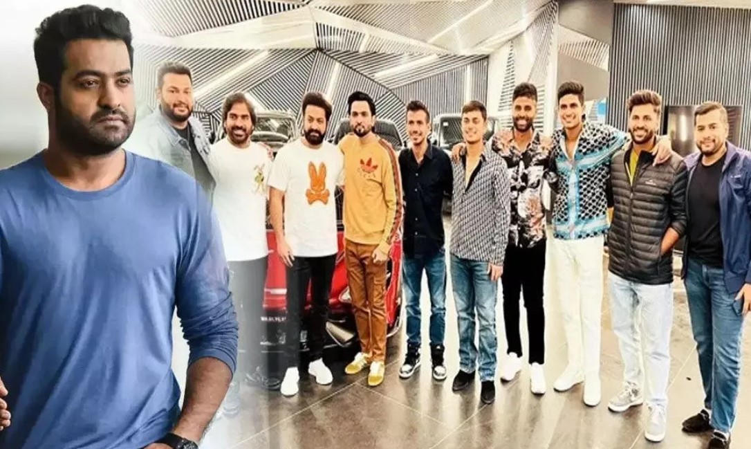 जूनियर एनटीआर के घर दिखे टीम इंडिया के सभी खिलाड़ी, पार्टी करते हुए तस्वीरें हुई वायरल
