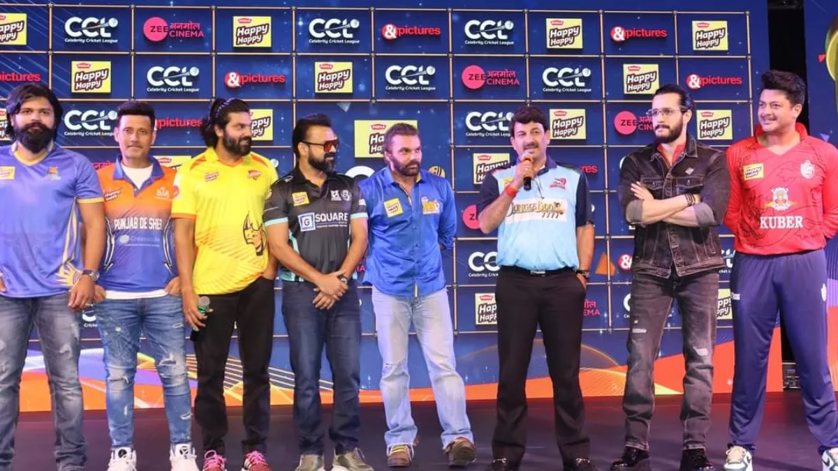 बंगाल टाइगर्स और कर्नाटका बुलडोजर्स के बीच चल रहा मैच, रायपुर में Celebrity Cricket League देखने पहुंचे बॉलीवुड सेलेब्स