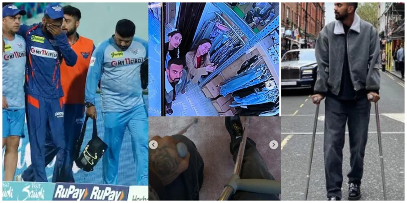KL Rahul आईपीएल से हुए बाहर तो बैसाखी के सहारे चलते आए नज़र, जानिए क्या है वजह