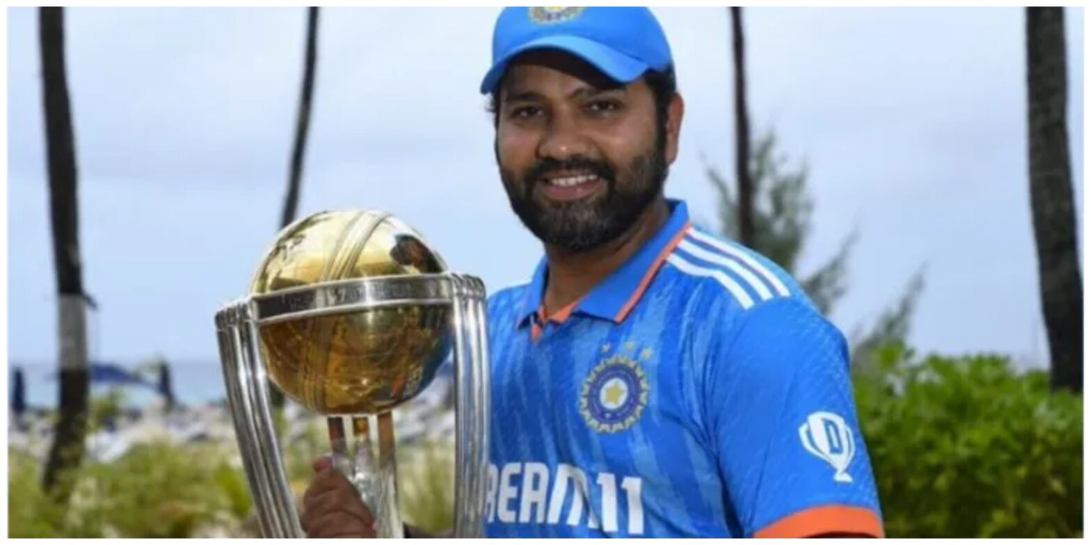 रोहित शर्मा ने हाँथ में पकड़ी World Cup 2023 की ट्रॉफी और कहा, “हम 12 साल बाद…”